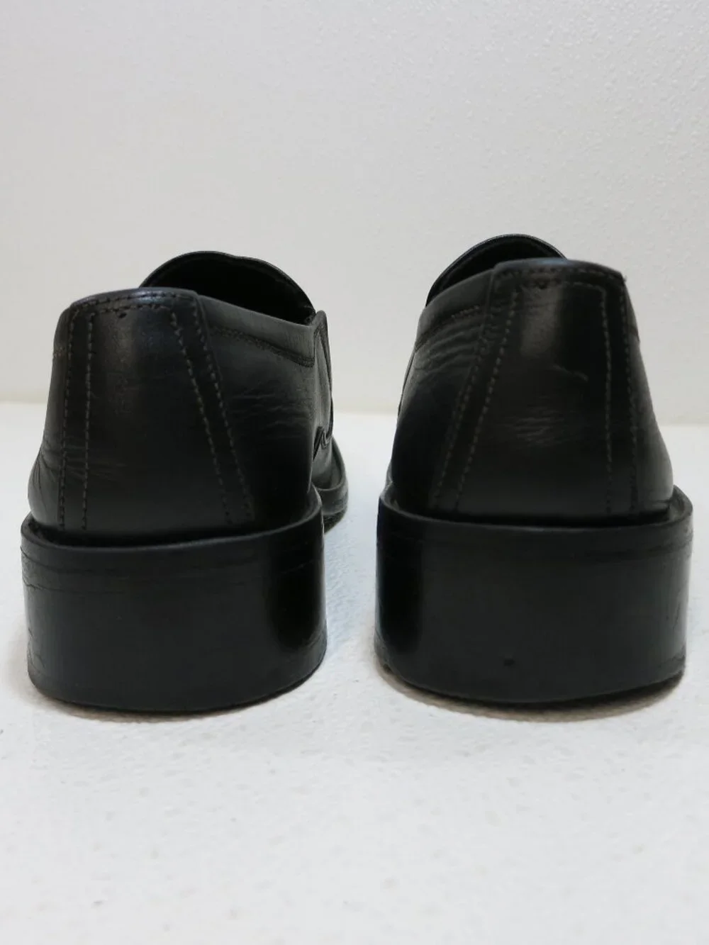 Foot Fellow Black Leather Comfort Dress Men's Footwear Loafers Shoes 7 M